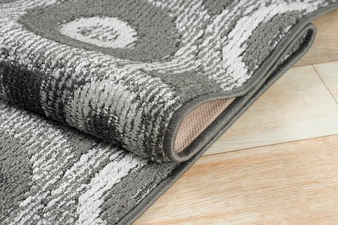 30 ft Extra Long Grey Hallway Runner Rug | Non-Slip & Machine Washable | Custom Cut to Size 2'3" x 30' (Runner) | REMNAZ