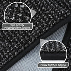 BEQHAUSE 20"x32" Entryway Rug Indoor Door Mat Non-Slip Washable, Hallway Rugs Absorbent & Stain Resist Hall Carpet Runner Rugs for Entryway, Front Door Floor Mats Laundry Room Rugs for Entry, Black