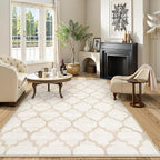 Lahome Moroccan 5x7 Area Rugs for Living Room Machine Washable Rug,Beige Rug for Bedroom Soft Low Pile Non-Slip, Large Carpet for Dinning Playroom Classroom Room Decor