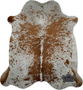 Genuine Cowhide Rug - Natural Leather Hide Rugs for Living Room & Area Rug for Bedroom - Real Cowhides Rug for Rustic Home Decor - Brown Speckled Cowhide Rugs Collection, 6x7-8ft