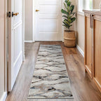 Rugshop Contemporary Gray Striated Area Rug Durable, Kid & Pet Friendly 2' 3" x 8' Runner Ideal for Hallway, Kitchen, Entryway, or Behind The Sofa