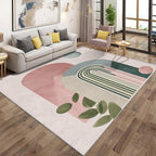 Mid Century Modern Rugs for Home Decor, 6x9 ft, Boho Abstract Geometry Area Rugs for Living Room, Soft Non Slip Washable Minimalist Arched Carpet Bedroom Decorations Dt-Ghf-19
