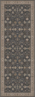 Kuden 2'6"x7' Runner Rug, Machine Washable Area Rug with Non-Slip Backing, Vintage Style, Soft, Easy Clean, Low Pile Rug for Hallway, Entryway, Kitchen, Bedroom