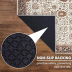 Keen Home Design 5x7 Rug - Machine Washable Area Rug with Non-Slip Backing, Ideal for Living Room, Dining Room, Bedroom - Vintage, Easy Clean, Durable, Low Pile - (5' x 7')