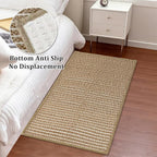 Braided Bath Mat,Boho Small Bathroom Rugs Non Slip Washable Super Absorbent Quick Dry Farmhouse Bathroom,Bedroom Decor,17"x24"Brown