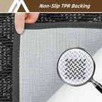 COSY HOMEER Non-Slip Door Mat 20"x32", Entryway Rugs Low Profile Absorbent Dirt Trapper Doormat for Front Entrance, Washable Polypropylene Entry Mat (Dark Grey)