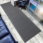 English Home Custom Size Non Slip Striped Design Light Weight Durable PVC Backing Thin Pile Runner Rug (36" x 3')