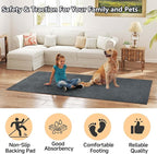 jxgzyy Commercial Front Door Mat 3'11" x 2'8", Non-Slip Indoor Outdoor Doormat, Heavy Duty Runner Rug for Entrance, Porch, Patio, Garage, High Traffic Area, Dark Grey