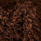Unique Loom Solid Shag Collection Area Rug (8' x 10' Oval, Chocolate Brown)