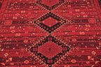Unique Loom Tekke Collection Area Rug - Sheibani (6' 1" x 9' Rectangle, Red/ Black)