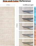 Art&Tuft Non-Slip Runner Rug - 2.5x8 Runner Rug Washable Low-Pile Rugs Runners, Soft Distressed Carpet Runner for Bedroom Bathroom Kitchen Laundry Living Room, Beige