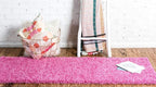 Unique Loom Solid Shag Collection Area Rug (2' 6" x 16' 5" Runner, Taffy Pink)
