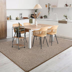 AROGAN Washable 5×7 Living Room Rug, Modern Area Rugs with Soft Memory Foam for Bedroom, Minimalist Non-Slip Indoor Floor Carpet for Dining Room Office Kids Playroom Decor, Matte Brown