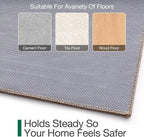 LUMI Door Mat Indoor Entrance 48"x72", Front Welcome Mat with Non-Slip Rubber Backing, Low Profile Dirt Trapper Inside Doormat for Entrance, Garage, Patio, Beige
