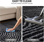Rugshop Circles Arch Shag Area Rug Anthracite Dark Gray 5' x 7' Great for Bedrooms, Living Rooms, or Under Coffee Tables
