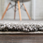 Unique Loom Solo Collection Area Rug - Calabasas (5' 3" x 8' Oval, Gray)