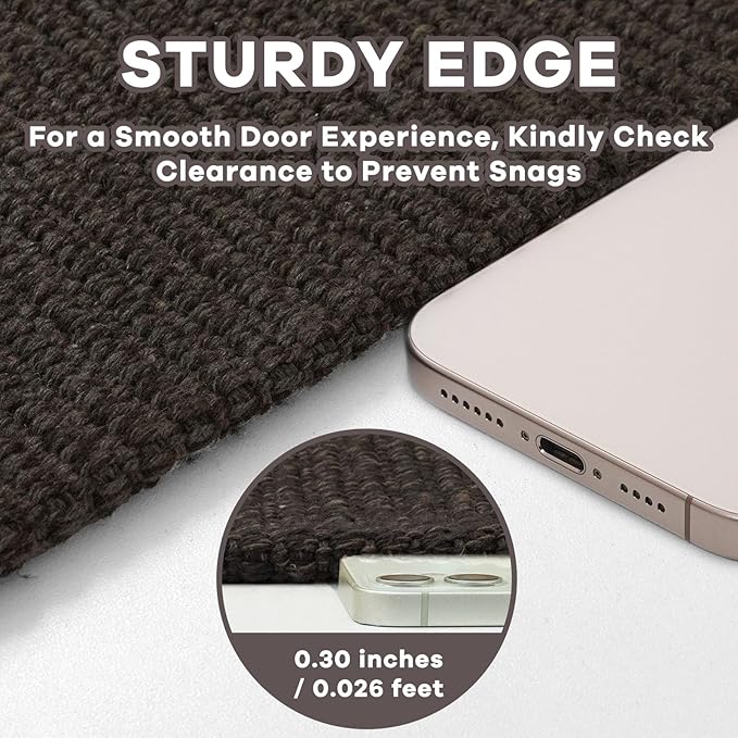EARTHALL Washable Area Rugs 6x9 Ft Non Slip Living Room Rugs Cotton Rubber Backed Dining Room Rug Braided Bedroom Rugs Indoor Outdoor Floor Carpet for Living Room, Bedroom, Dining Room, Taupe/Coffee