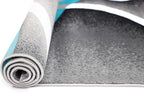 GLORY RUGS Modern Area Rug 4x6 Turquoise Swirls Carpet Bedroom Living Room Contemporary Dining Accent Sevilla Collection 4816A