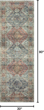 Loloi II Skye Collection SKY-06 Apricot/Mist 2'-6" x 7'-6" Runner Rug
