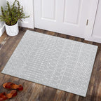 Lahome Moroccan Rugs for Entryway 2x3 Small Non-Slip Kitchen Rug Throw Lightweight Area Rugs for Bedroom Gray Vintage Print Distressed Bath Mat Floor Indoor Doormat Carpet for Laundry Living Room