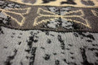 Unique Loom Taftan Collection Border Geometric Tribal Inspired Design Area Rug (8' 0 x 10' 0 Rectangular, Gray/ Black)