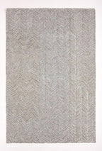 Modern Herringbone Chevron Collection Handcrafted Wool Area Rug - Durable, Zigzag Pattern, for High Traffic, Contemporary Design for Living Room, Bedroom, Dining Room Decor (Dark Olive, 7' x 10')