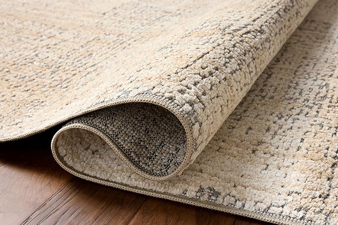 Loloi Amber Lewis Bexley Collection BEX-03 Natural/Slate 4'-0" x 6'-0" Accent Rug Neutral, Textured, Living, Bedroom, Dining, Carpet