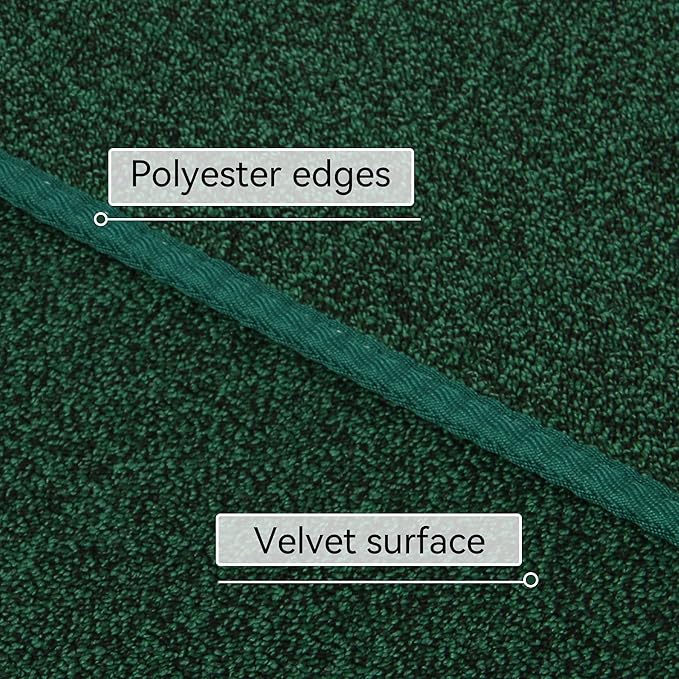 Runner Rug with Non Slip Rubber Backing, Washable Soft Floor Carpet for Kitchen, Hallway, Entryway Indoor, Bedroom, Laundry, Low Pile Area Rugs, Solid Color with Pointillism Style (Green, 2' * 10')
