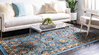 Unique Loom Espahan Collection Area Rug - Cape Cod (4' 1" x 6' 1" Rectangle, Blue/ Black)