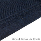 English Home Custom Size Anti Slip Striped Design Light Weight Durable TPR Backing Thin Pile Runner Rug (26" x 10')