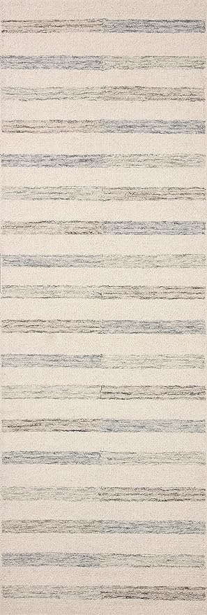 Loloi Chris Loves Julia Chris Collection CHR-05 Ivory/Slate 2'-6'' x 11'-6'', .50" Pile Height, Runner Rug