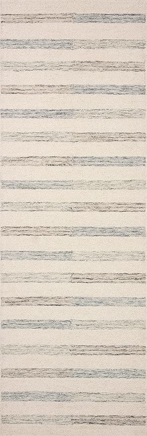 Loloi Chris Loves Julia Chris Collection CHR-05 Ivory/Slate 8'-6'' x 11'-6'', .50" Pile Height, Area Rug