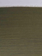 Rugsotic Carpets Hand Woven Flat Weave Kilim Wool ECO-Friendly Area Rugs - 10'x10', Square Shape, Olive Color, Solid Plain Design, Low Pile Handmade Area Rugs for Living Room, Bed Room (D00111)