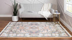 Unique Loom Narenj Collection Classic Traditional Medallion Textured Design Area Rug, 5 x 8 ft, Ivory/Tan