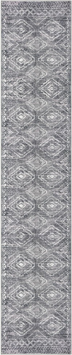 KILOCOCO Hallway Runner Rug 2'x10' Runners for Hallways Washable Runner Rug Non Slip Rubber Backed Low-Pile Runners for Bedroom Kitchen Living Room Laundry Room Boho Rugs, Grey