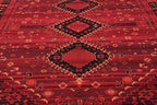 Unique Loom Tekke Collection Area Rug - Sheibani (9' x 12' Rectangle, Red/ Black)