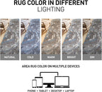 Rugshop Abstract Marble Shag Area Rug Blue 7' 10" x 10' Perfect for Large Living Rooms, Dining Areas, or Master Bedrooms