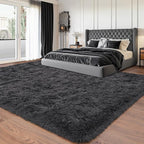 Upgrade Non-Slip Plush Rugs for Living Room, Soft Shaggy Carpets for Living Room, Fuzzy Rugs for Kids' Room, Perfect Decor for Modern Home Charcoal 5x7 Feet
