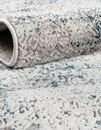 Unique Loom Finsbury Collection Area Rug - Sarah (7' 1" x 10' Rectangle, Blue/ Ivory)