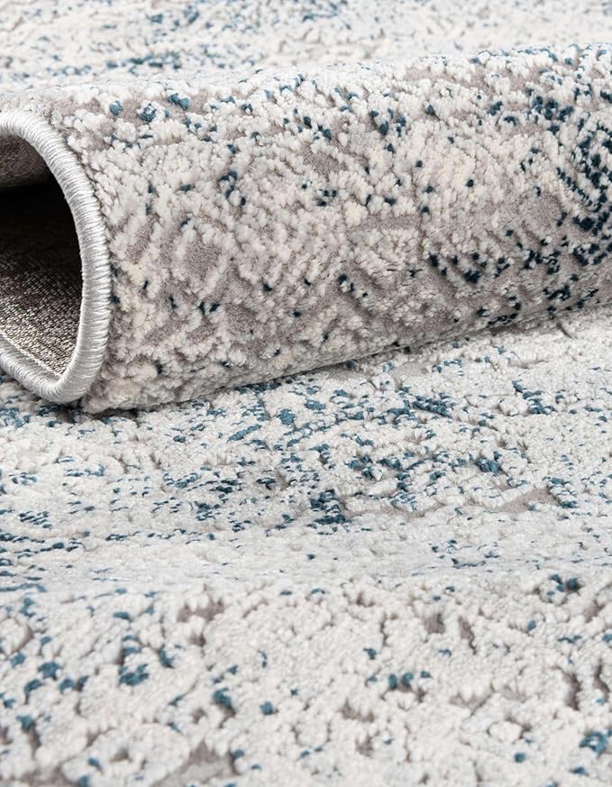 Unique Loom Finsbury Collection Area Rug - Sarah (3' 3" x 5' 3" Rectangle, Blue/ Ivory)