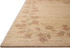 Loloi Chris Loves Julia Rue Collection RUE-05 Natural/Multi 3'-6" x 5'-6" Accent Rug Jute Neutral Floral Living Room Bedroom Rug