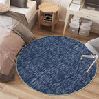 RUGSREAL 3ft Round Solid Area Rug Entryway 3ft Circle Rug Machine Washablr Small Dining Room Throw Rug Modern Contemporary Area Rug for Bedroom Living Room Nursery, 3' x 3' Round Blue