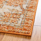 Unique Loom Isabella Collection Area Rug - Adjani (9'x 12' 2" Rectangle, Rust Red/ Black)