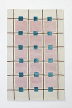 Greer Wool Area Rug - Chic Hand-Tufted Mauve, Blue, and Beige Design for Stylish Home Decor (2.5x10 Ft)