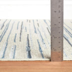 Dash & Albert Elwood Blue Machine Washable Rug, Runner-2.5 X 8 Feet, Blue Stripe Pattern - Premium Luxury Hotel Quality Soft Breathable Hypoallergenic Machine Washable Easy Care All Season