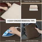 IOHOUZE Washable Runner Rug 2x5 Non Slip Runners for Hallways Entryway Runner Indoor, Kitchen Throw Rug Woven Cotton Floor Carpet for Hall Entrance Bedroom, Brown