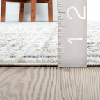 Abani Grey Area Rug for Living Room, Bedroom - Crosshatch Pattern- 6' x 9' -Durable & Easy to Clean