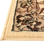 Rugs.com Yasmin Collection Rug – 10 Ft Runner Ivory Medium Rug Perfect for Hallways, Entryways