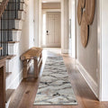 Rugshop Contemporary Gray Striated Area Rug Durable, Kid & Pet Friendly 2' 3" x 12' Runner Ideal for Hallway, Kitchen, Entryway, or Behind The Sofa