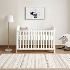 Nakagishi Runner Rug Kitchen Washable Rugs: 2x6 Non-Slip Boho Soft Modern Stain Resistant Indoor Floor Neutral Farmhouse Throw Carpet for Hallway Bathroom Laundry Room Entryway Bedroom- Beige
